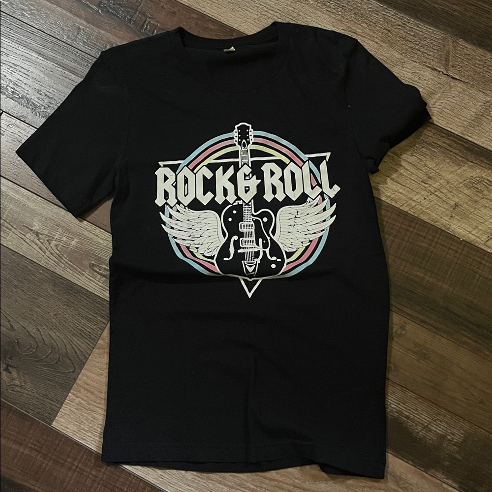 Trendy Boutique Black Rock & Roll Tee
